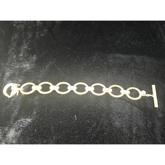 Julie Vos 24K Gold Plated Alligator Large Link Bracelet + Pouch NWOT - MSRP=$235 - Picture 5 of 7